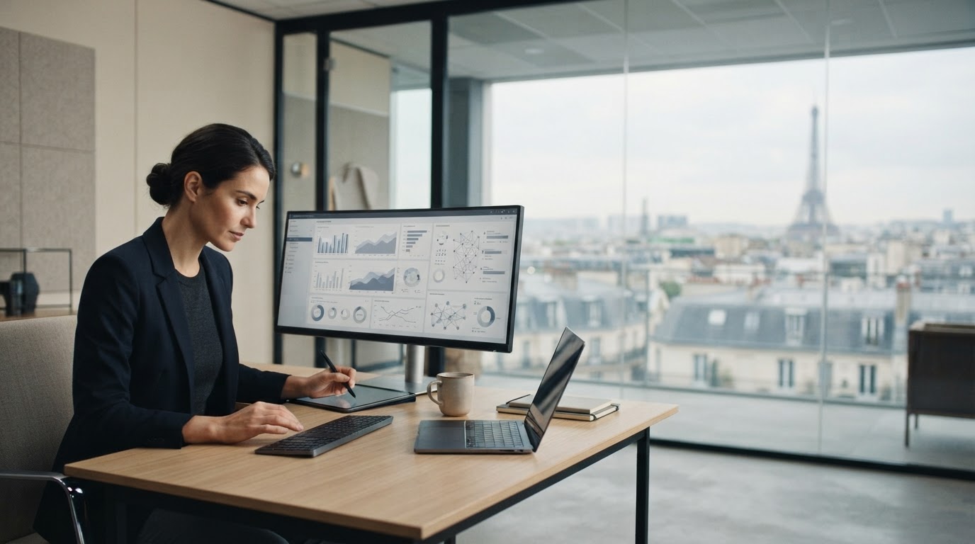 Lumezavi AI, interface d'analyse de données financières avec visualisations de marché